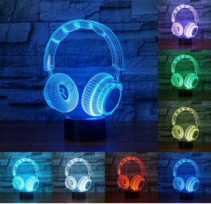 Auriculares 3D LED