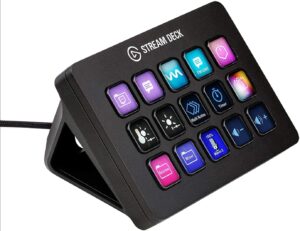 Elgato Stream Deck MK.2 – Controlador de estudio, 15 teclas macro, activa acciones en apps y software como OBS, Twitch, ​YouTube