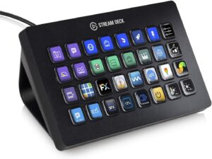 Elgato Stream Deck XL – Controlador avanzado de estudio, 32 teclas macro, activa acciones en apps y software como OBS, Twitch, ​YouTube